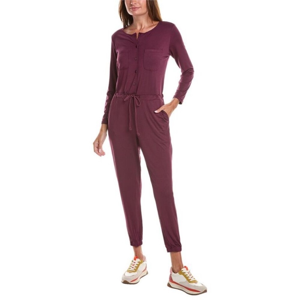 NWT Lively All Day Crew Jumpsuit in Plum